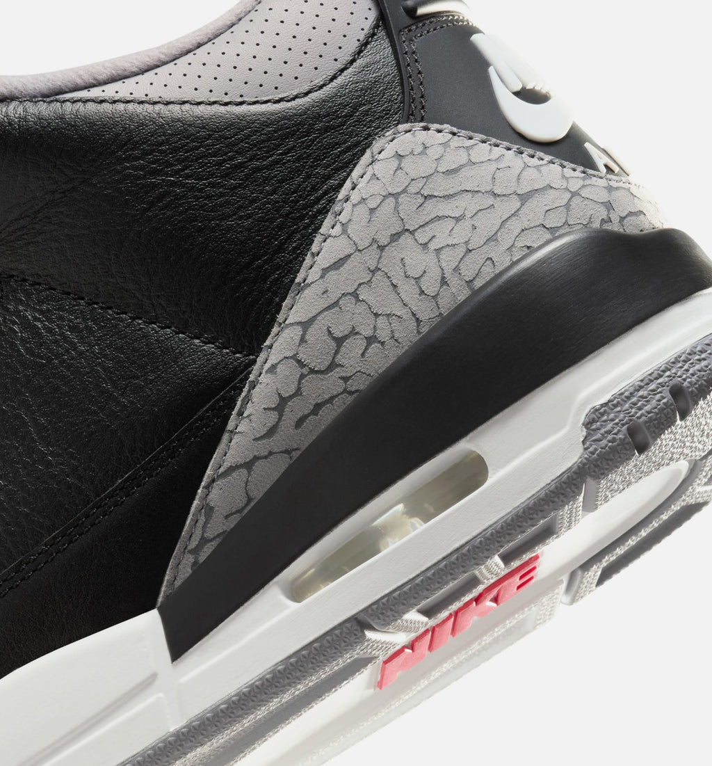 Air Jordan 3 Retro Black Cement | Men's Lifestyle Shoe | Black/Fire Red/Cement Grey/Summit White