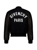 Givenchy mix material blouson with paris embroidery