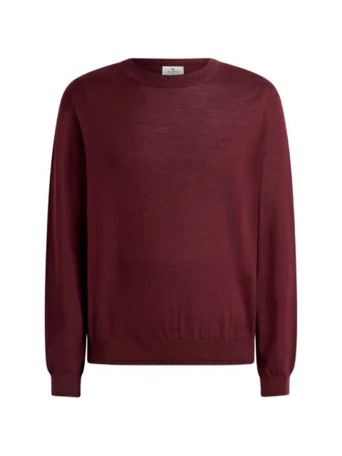 ETRO Pegaso-embroidered crew-neck sweater