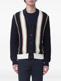 Kangra intarsia-knit button-up cardigan
