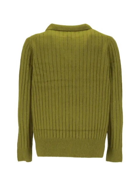 KEELING ribbed-knit polo-collar sweater