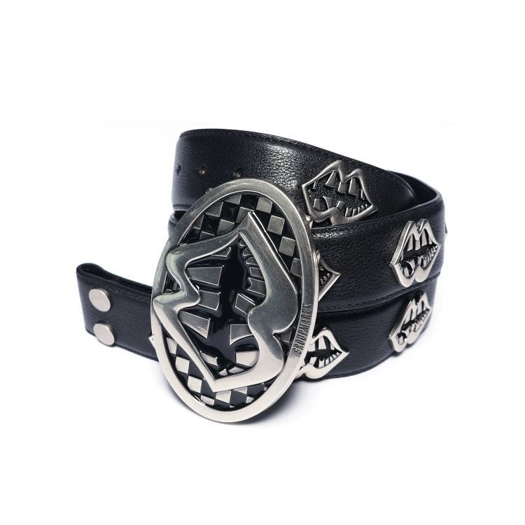 GROUPMAREK Marekboro Vintage Lip Buckle Wax Leather Punk Waist Belt