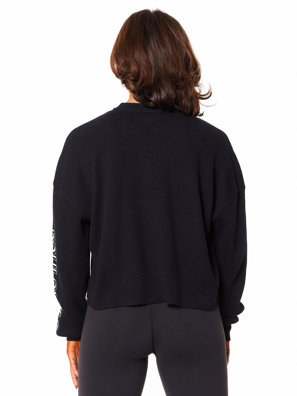 BLACK WAFFLE LONG SLEEVE