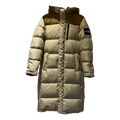 The North Face Colour-Block Hooded Long Puffer Coat – Tan | Premium Down | Full-Length