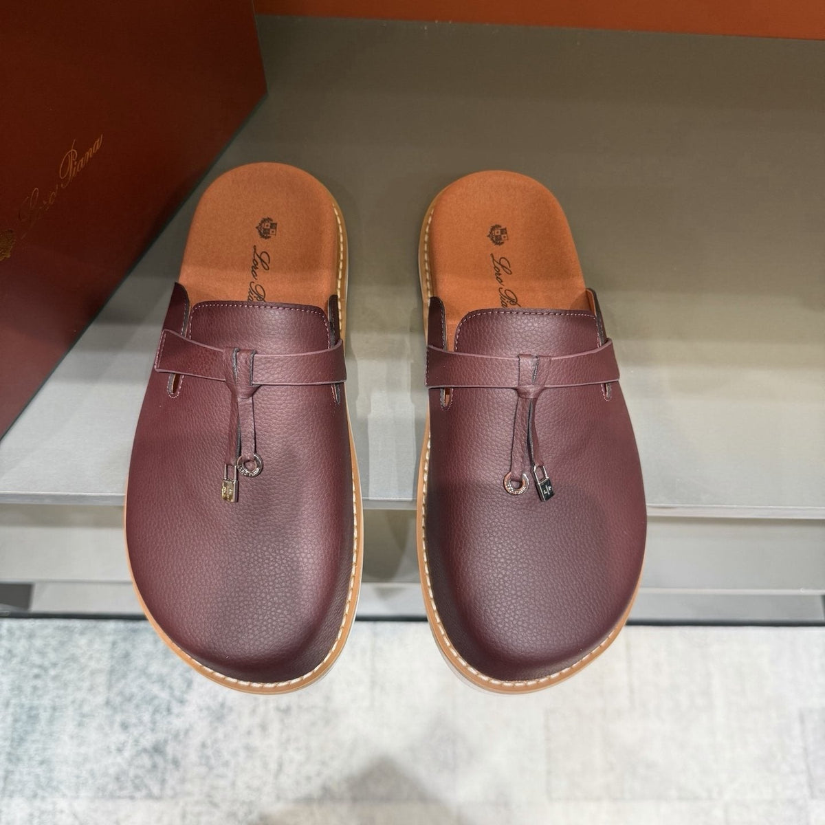 Loro Piana Textured Mule Loafers